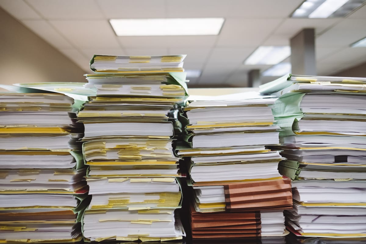 Stacks of documents